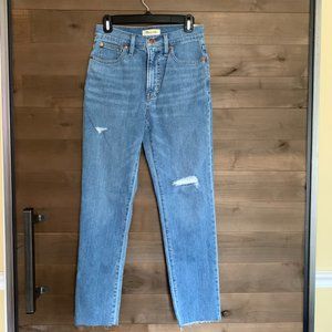 MADEWELL The Perfect Vintage Jean Distressed Raw Hem ~ NWT!